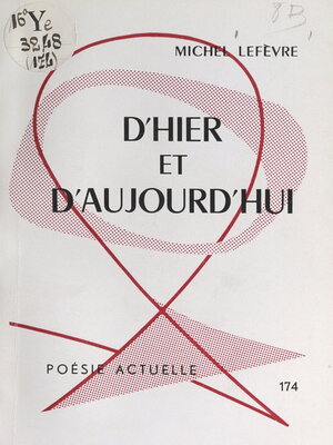 cover image of D'hier et d'aujourd'hui